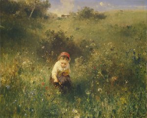 Pige på en mark, 1857.