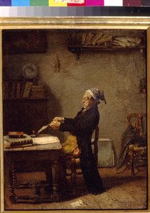 Videnskabsmand i arbejde af Knaus, Ludwig (1829-1910). Olie på træ. State A. Pushkin Museum of Fine Arts, Moskva af Ludwig Knaus
