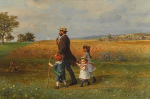 Søndags gåtur. 1889