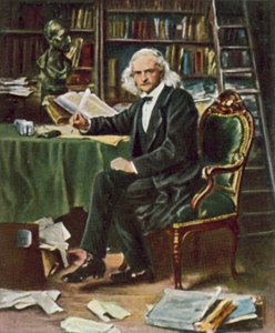 Theodor Mommsen, tysk klassisk lærd, historiker og forfatter (farvelitografi) af Ludwig Knaus