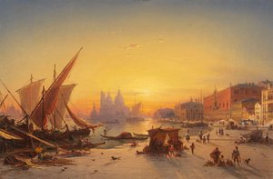 Venedig i aftenlys af Ludwig Mecklenburg