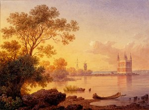Udsigt til Rose-pavillonen Ozerki i Peterhof