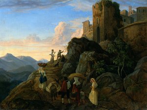 Civitella (aften) af Ludwig Richter