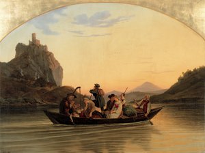 Krydsning ved Schreckenstein af Ludwig Richter