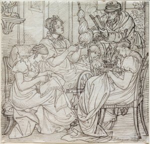 Familie Hottinger af Ludwig Vogel