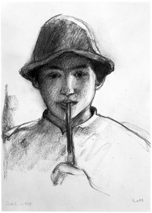 Ung mand med pibe af Ludwig von Hofmann