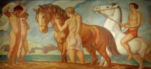 Rytter ved havet af Ludwig von Hofmann