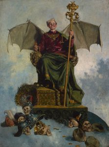 Allegory of Satan (Verdens Herre), ca. 1900 (olie på lærred) af Ludwik Stasiak