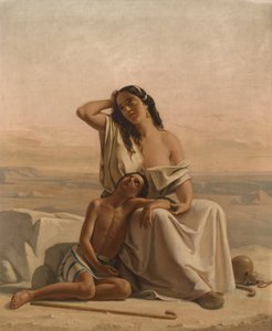 Hagar og Ismael i ørkenen af Luigi Alois Gillarduzzi