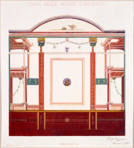 Vægdekorationer fra Sølvbryllupets Hus, Pompeji, 1897