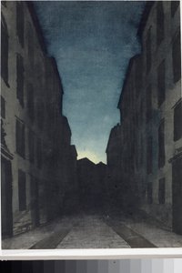 A Road Perspective (Akvarel, ca. 1825) af Luigi Garibbo