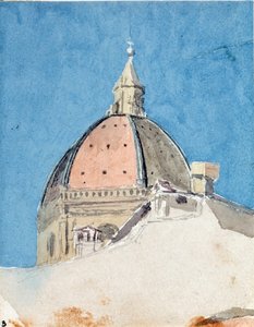 Kuppel af kirken Santa Maria del Fiore, Firenze (Akvarel af Luigi Garibbo