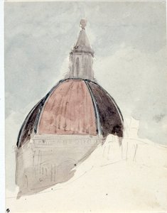Kuppel af kirken Santa Maria del Fiore, Firenze (Akvarel