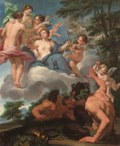 Allegory of Love Conquering Lust (olie på lærred)