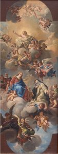 Mary introducerer den hellige Katarina af Siena til Kristus