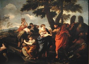 Rebecca ved brønden (olie på lærred)