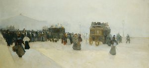 Place de la Concorde og Palais Bourbon, af Luigi Loir