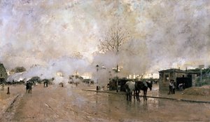 Røg på Paris Circuit Line, 1885.