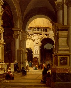 Santa Maria del Popolo-kirken i Rom, af Luigi Marchesi (1825-1862) af Luigi Marchesi