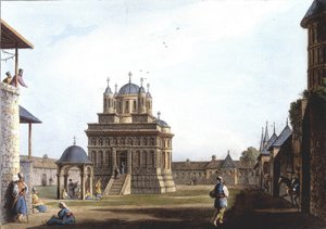 Kirke og kloster Saint Mary, Tyrkiet. i "" Udsigter i det osmanniske herredømme, i Europa, i Asien og nogle af middelhavsøerne"" fra de originale tegninger taget af Luigi Mayer, London af Luigi Mayer