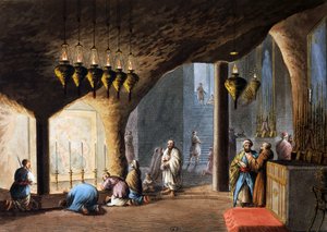 Fødselsgrotte, Jerusalem af Luigi Mayer