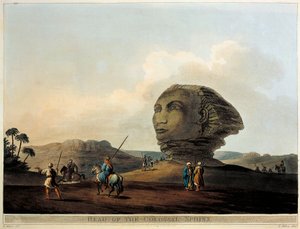 Sfinkshoved i Egypten fra Views in Egypt af Luigi Mayer, gravering af Luigi Mayer