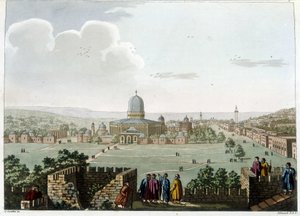 Salomons tempel (moskeen i Jerusalem) - i "" Udsigter i de osmanniske herredømmer, i Europa, i Asien og nogle af middelhavsøerne""" fra de originale tegninger taget af Luigi Mayer, London af Luigi Mayer