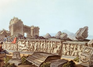 Ruinerne af Efesos i Tyrkiet, illustration af Luigi Mayer af Luigi Mayer