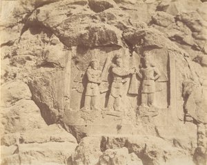 7 [Tag-e Bustan, Crowning Ceremony of Shapour II, Kermanshah], 1840