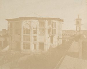 Teheran. Premierministerens hus Nezanneh, 1858. af Luigi Pesce