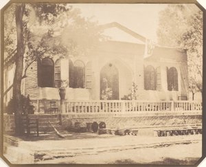 Zerghiandeh. Den russiske ministers landsted, Teheran, 1858. af Luigi Pesce
