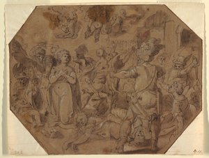 Sankt Ursulas martyrium af Luigi Rodriguez