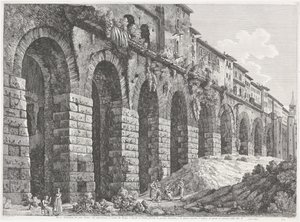 De Tempel van Hercules Victor te Tivoli af Luigi Rossini
