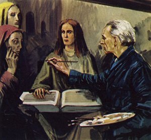 Van Meegeren var i stand til at bevise, at han havde forfalsket malerierne (farvelitografi) af Luis Arcas Brauner