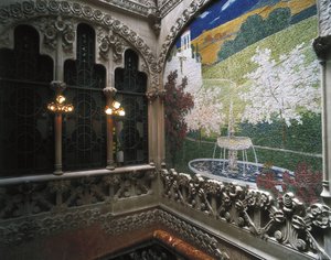 Mosaiques, Casa Nava (1901-1907), a Reus - DOMENECH I MONTANER, Lluis (1850-1923). Navas-huset. 1901-1907. SPANIEN. Reus. Navas-huset. Indvendig mosaikudsmykning. Modernisme. Arkitektur.
