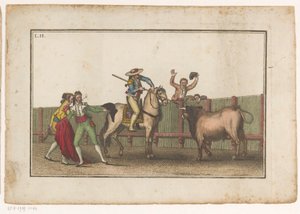 Picador retter sin lanse mod en tyr Coleccion de las principales suertes de una corrida de toros (serietitel) Samling af de vigtigste tyrefægtningsmanøvrer (serietitel)