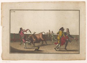 Tyren er udfordret med banderillas Coleccion de las principales suertes de una corrida de toros (serietitel) Samling af de vigtigste tyrefægtningsmanøvrer (serietitel)