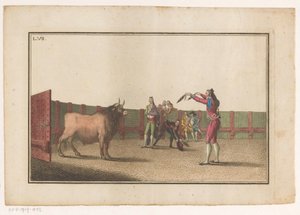 Tyrefægter med banderillaer Coleccion de las principales suertes de una corrida de toros (serietitel) Samling af de vigtigste tyrefægtningsmanøvrer (serietitel)