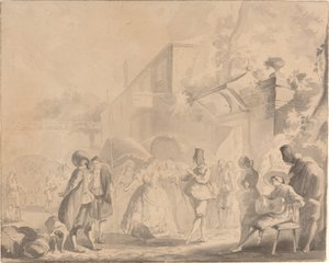 Dans på en landsbyplads