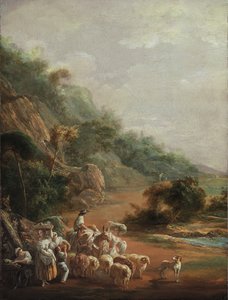 Scene med landsbyboere (fragment)