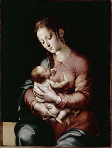 Jomfruen og barnet (olie på panel, ca. 1565)