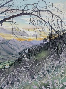 Sunset Mountain Valley af Luisa Millicent