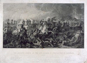 Livgardens afgørende anklage ved Waterloo af Luke (after) Clennell