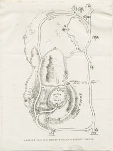 Dudley Castle: litografi, nd [c 1825] af Luke Booker