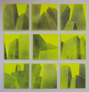 Constructed Series I - IX, , 2014 (akryl på lærred)