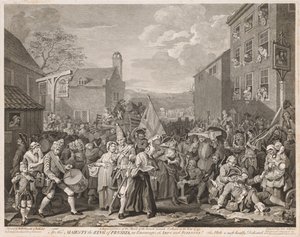 marts til Finchley i året 1746 (efter Hogarth)