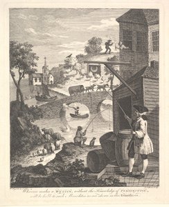 Satire on False Perspective: Frontispice to Kirbys Perspective, februar 1754.