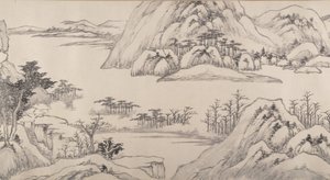 Flodlandskab i efteråret, dateret 1661. af Luo Mu