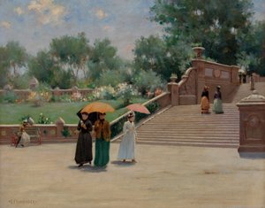 I parken, ca. 1894 (olie på lærred) af Luther Emerson van Gorder