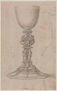 Design til en Chalice recto, midten af 1500-tallet.
